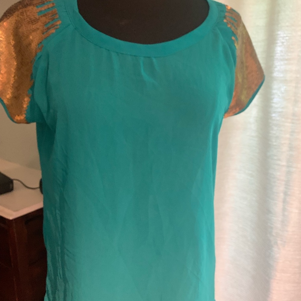 Stylish dress with metallic accent
